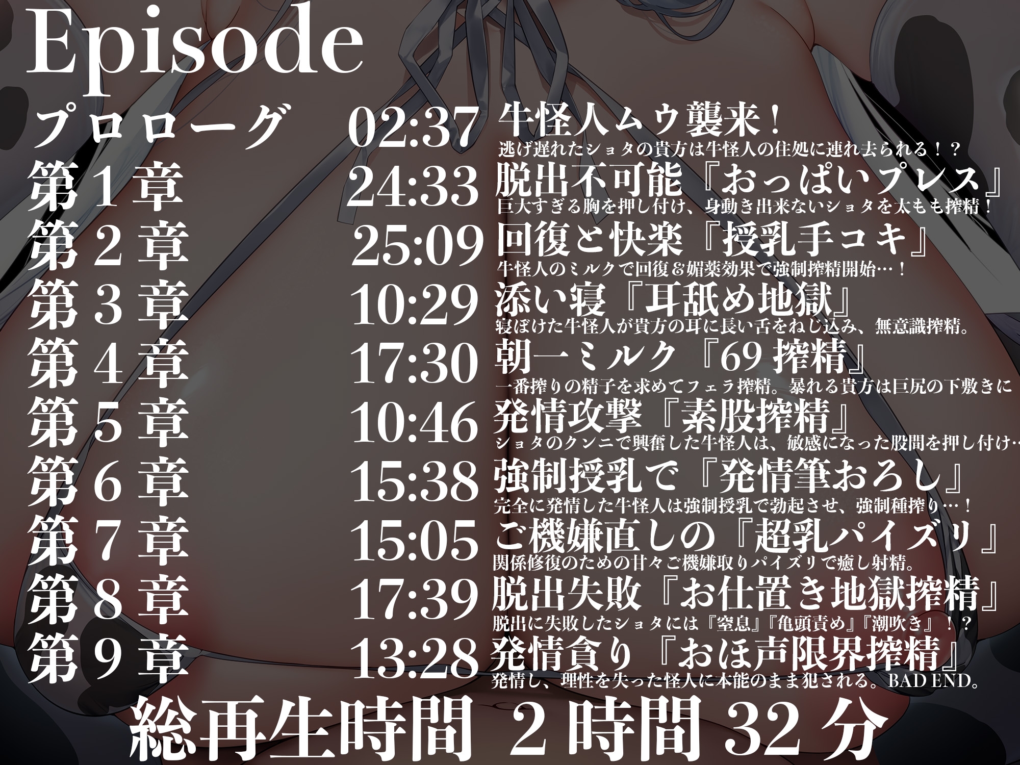 【圧迫搾精】【逆レイプ】牛怪人の性奴隷生活〜一般市民ショタの貴方は牛怪人に連れ去られ、何度射精しても強制授乳で回復させられ搾り取られる〜