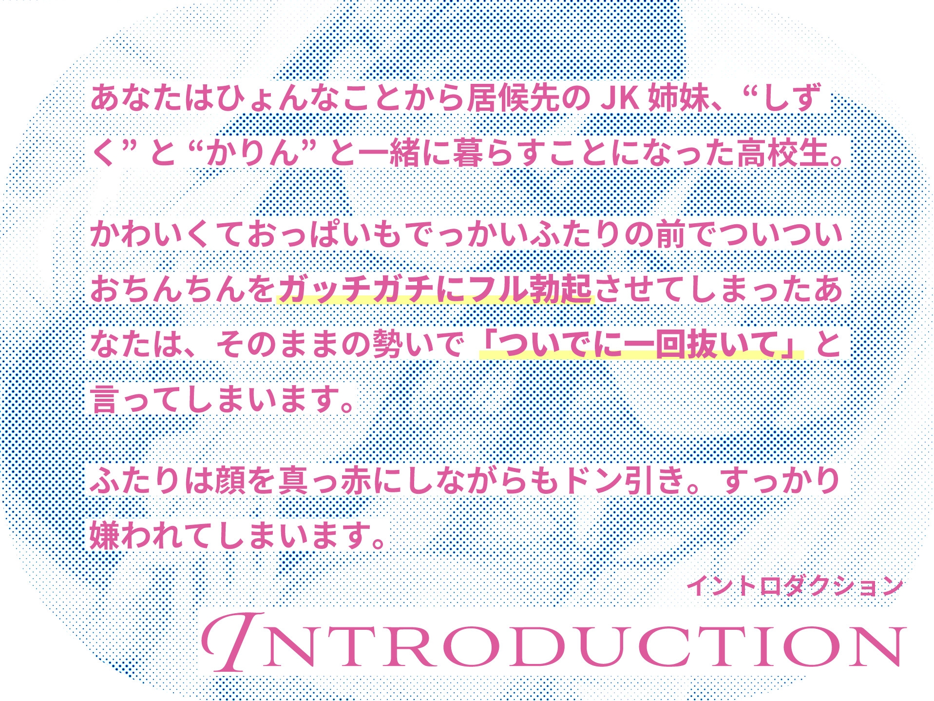 居候先の仲良しJK姉妹を騙して媚び媚び性処理させまくる話～妹には手を出さない!という約束で姉に抜いてもらう裏で、姉には手を出さない!という約束で妹に抜いてもらう～