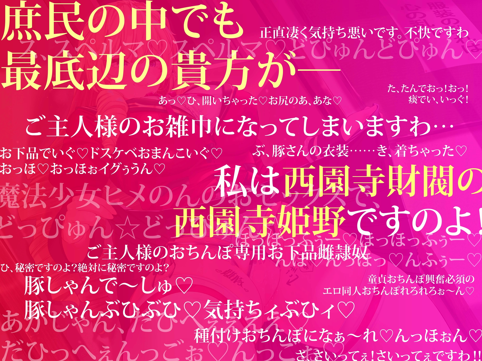 催眠魔法lesson2 高飛車令嬢 西園寺姫野 お下劣ド下品調教(洗脳、オホ声)