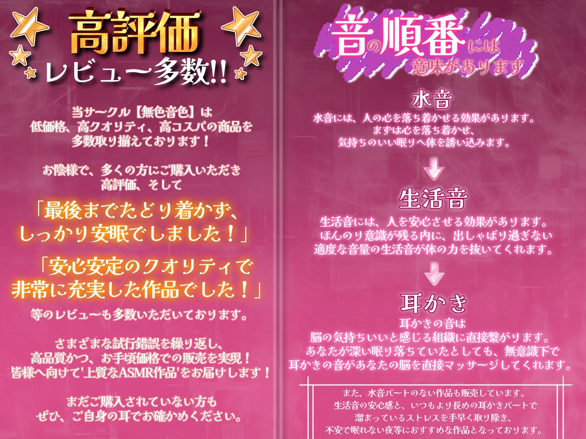 《サークル累計販売数1.8万本突破!!》【睡眠導入】心も体も蕩けちゃう!?オノマトペ式ASMR(耳かき/マッサージ/水音/大スポンジ etc.)2023/09/05 version