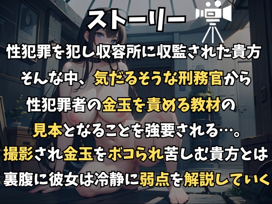 玉責めマニュアル撮影～ダウナー刑務官に金玉をボコられ冷酷に解説される～