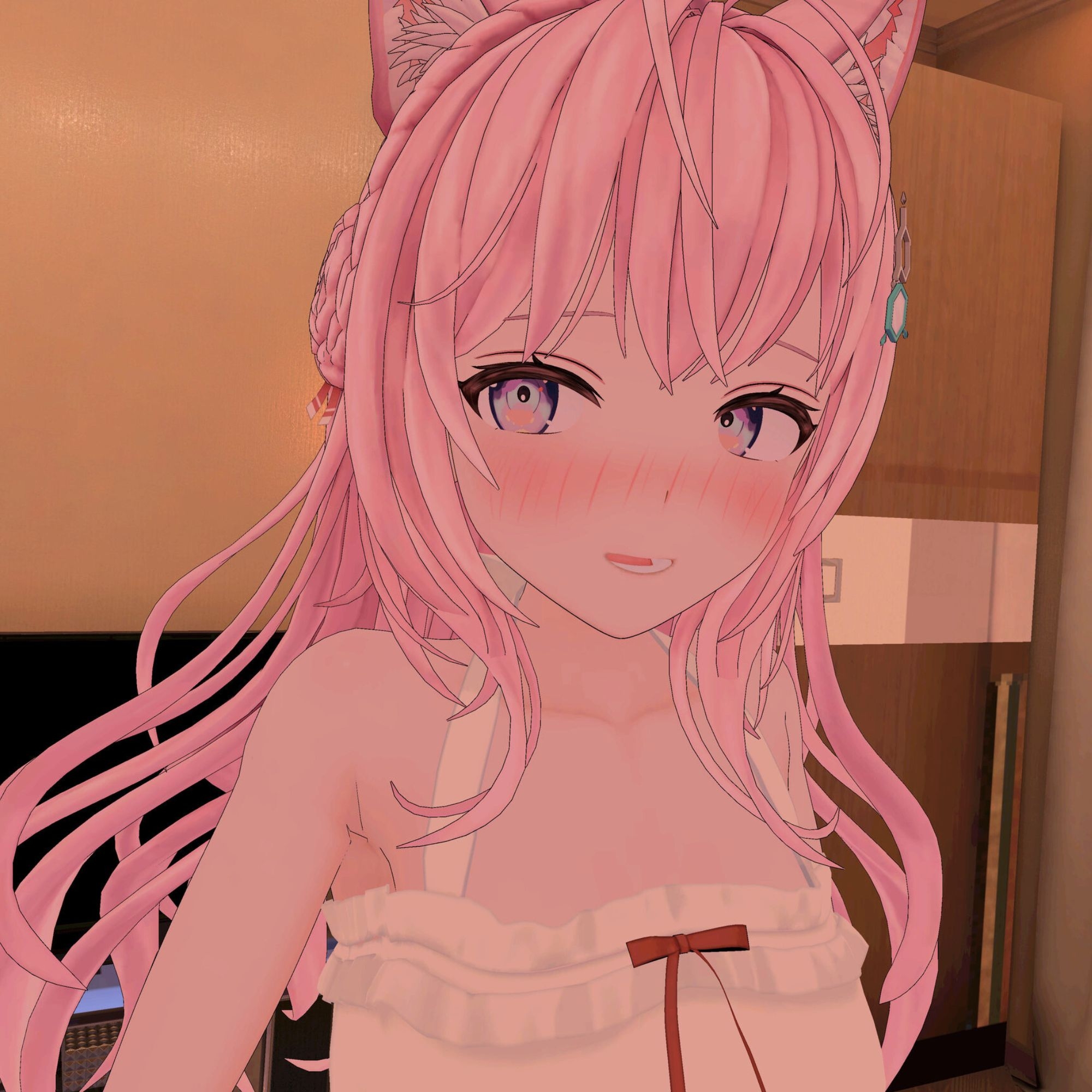 【VR対応】博衣こ〇りとホテルで騎乗位えっち【日本語/English】