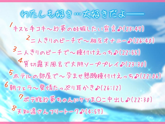 キミのこと、大好きだから…も～っといっぱいいっぱいシテあげる♪ 南の島でじゅっぽり妊活☆【KU100バイノーラル】