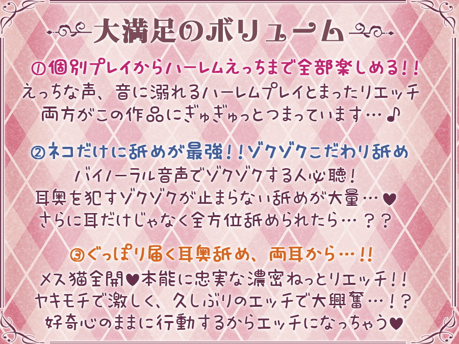 【舐め溺れ/ゾクゾク体験】イき返って恩返しニャ!～ハーレムも個別も充実☆約4時間30分～