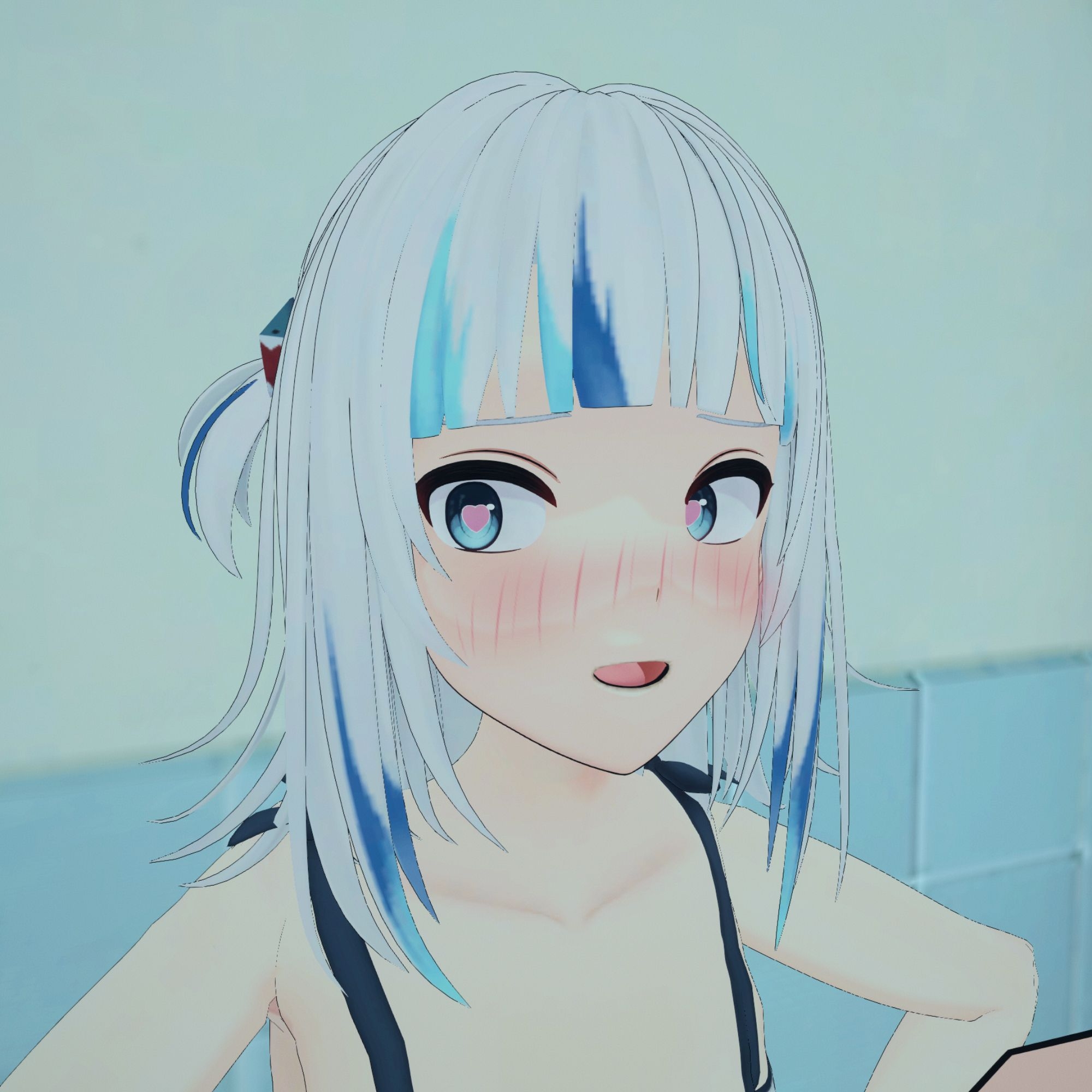 【VR対応】サメちゃんと学校のトイレでえっち【日本語/English】