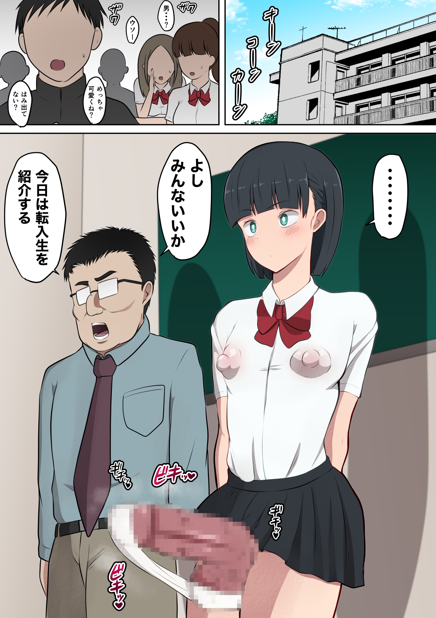 転入生の水原さんはデカチン男の娘♂