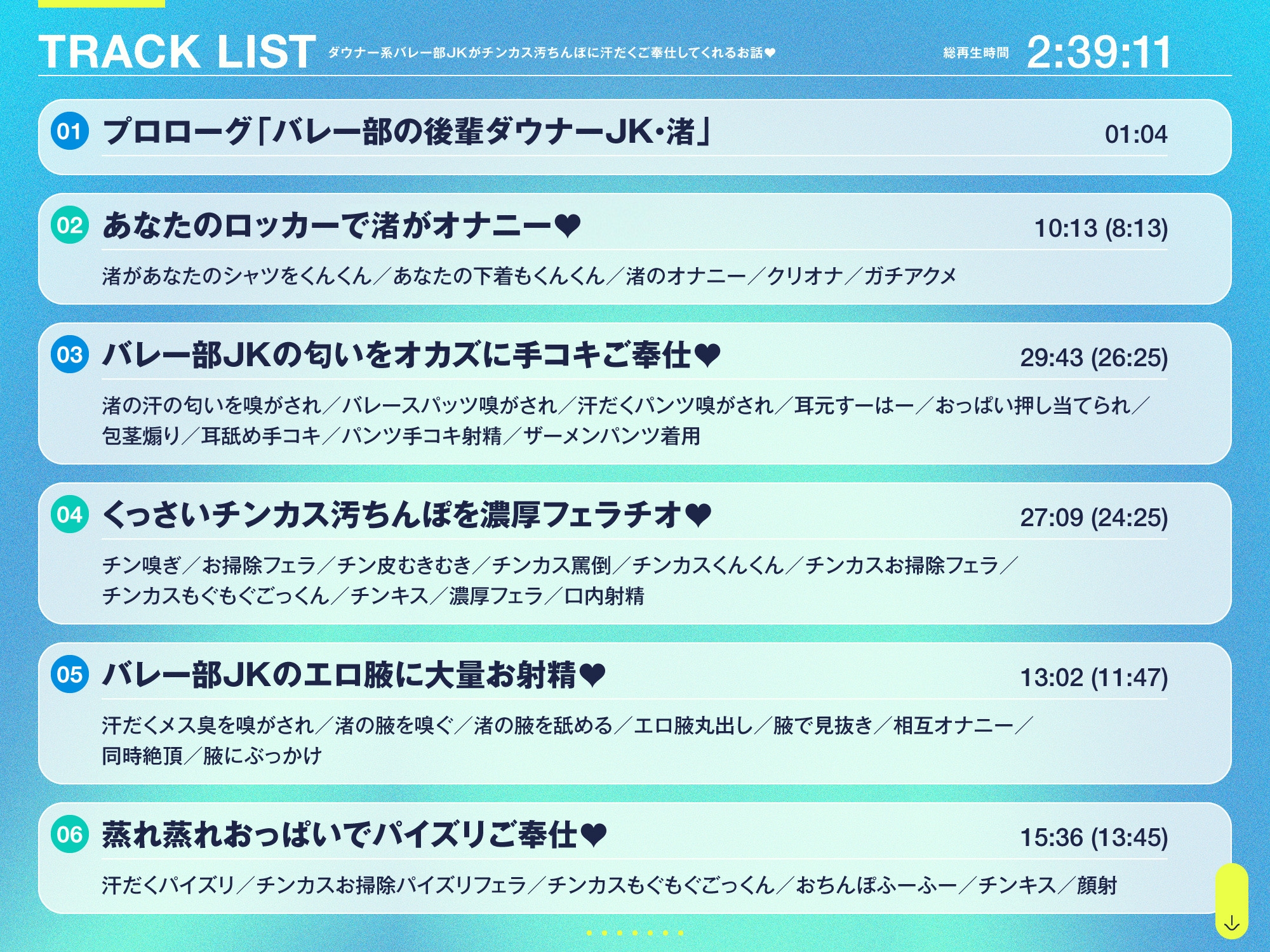 ✅早期限定5大特典&40%オフ!✅ダウナー系バレー部JKがチンカス汚ちんぽに汗だくご奉仕してくれるお話♪【KU100】