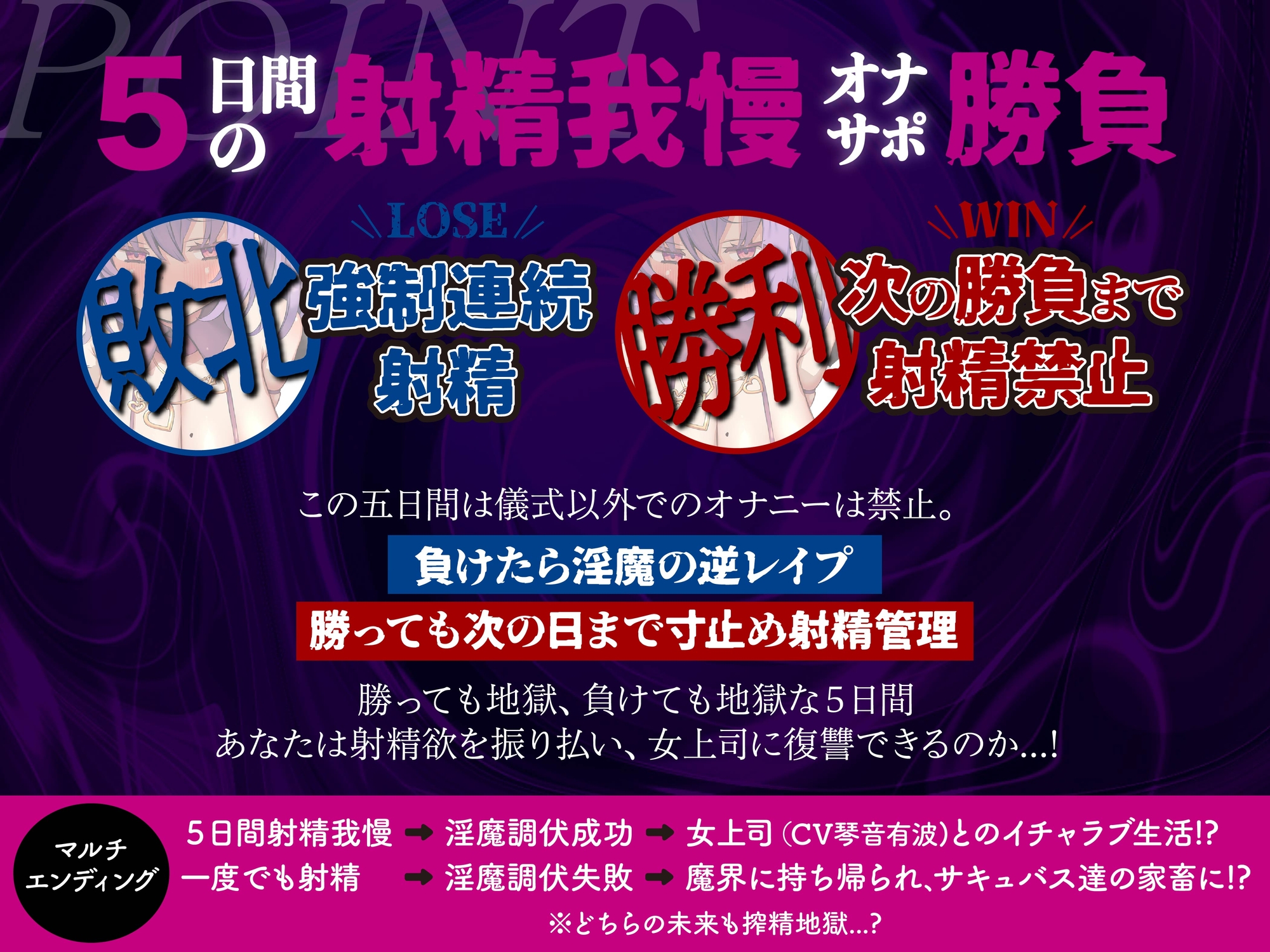 【オナサポ】【連続射精】【射精管理】意地悪メ○ガキオナサポ淫魔〜勝ったら射精禁止の射精管理、負けても搾精地獄!?〜