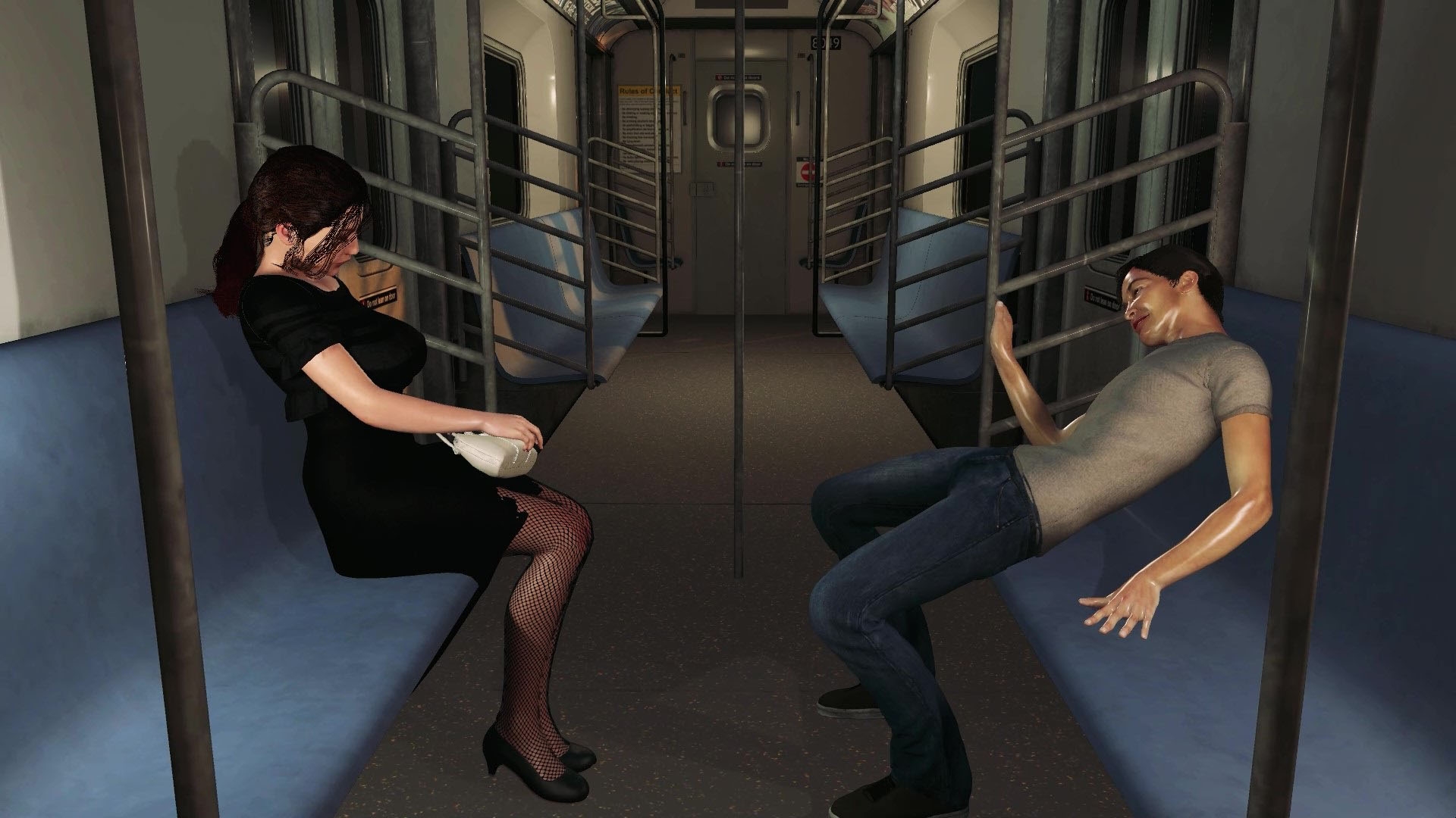 前の席の清楚なエロエロ熟女から誘惑されて、ヨダレを飲まされ電車内で騎乗位で逝く!「ロマンス・オン・ザ・トレイン」ボーナス動画付き!