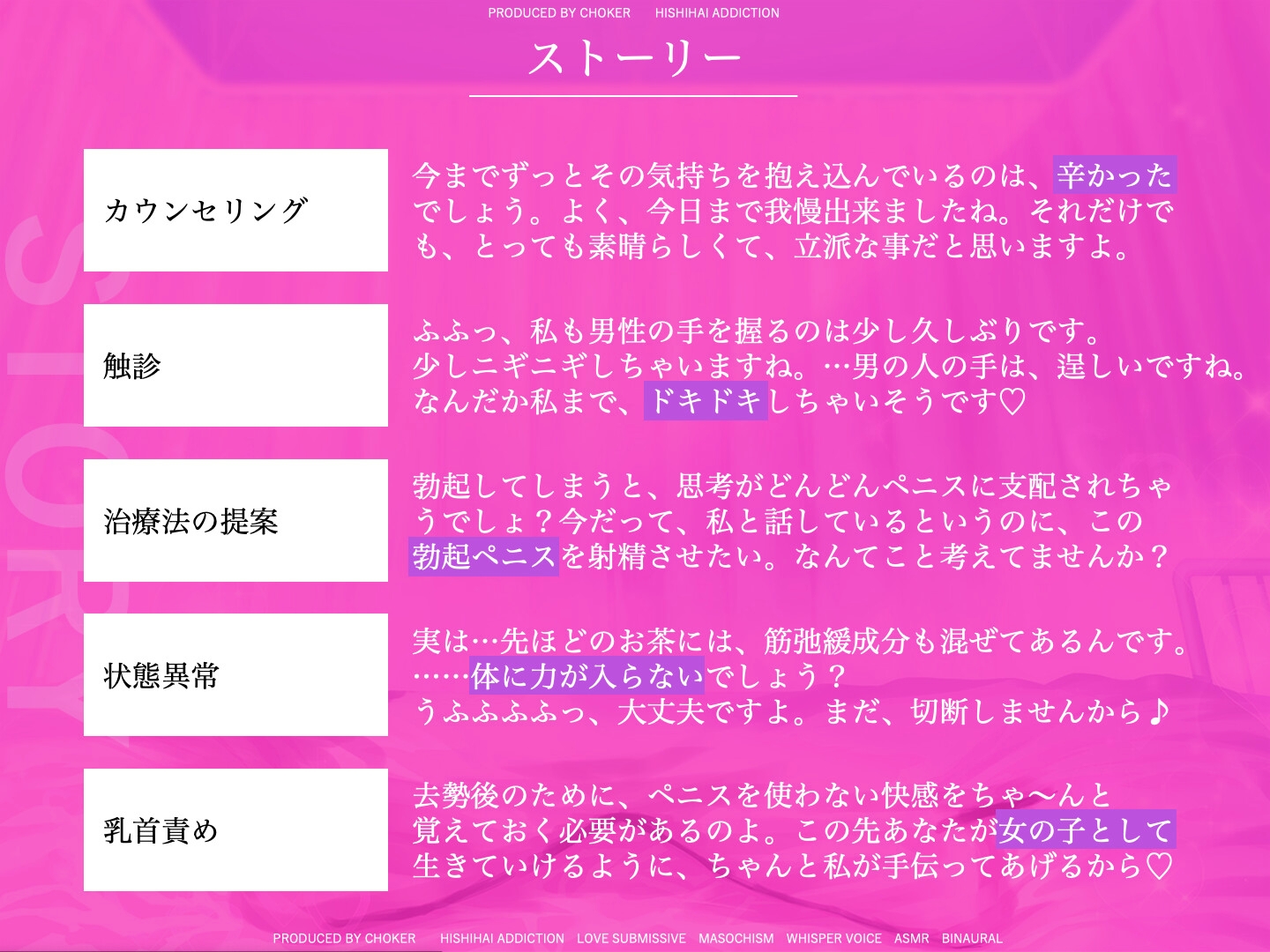 全肯定甘やかし絶頂去勢〜妖艶な悪徳心理カウンセラーにペニスを切り取られる取り返しの付かない絶頂〜