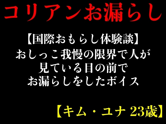 【国際おもらし体験談】おしっこ我慢の限界で人が見ている目の前でお漏らしをしたボイス【キム・ユナ 23歳】