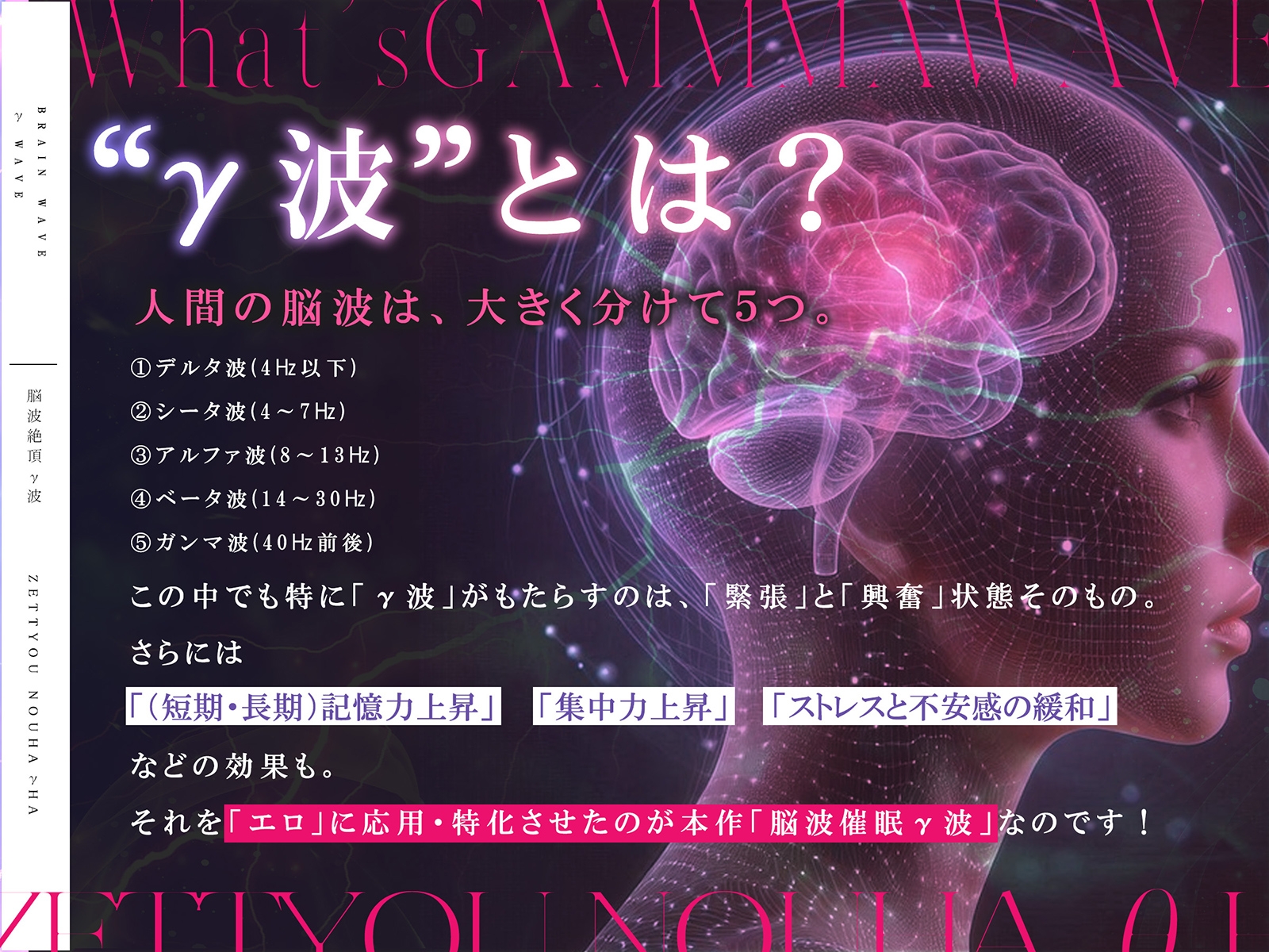 脳波催○γ波～人間の興奮する脳波40Hzで究極の没入セックスを～