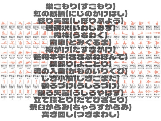 意外と知らない【裏】四十八手のポーズ集