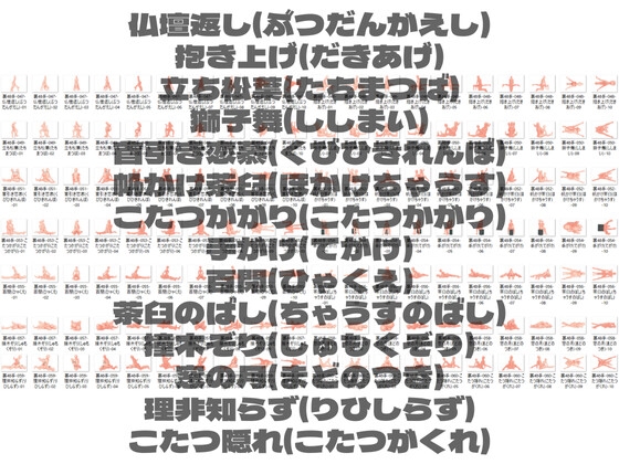 意外と知らない【裏】四十八手のポーズ集