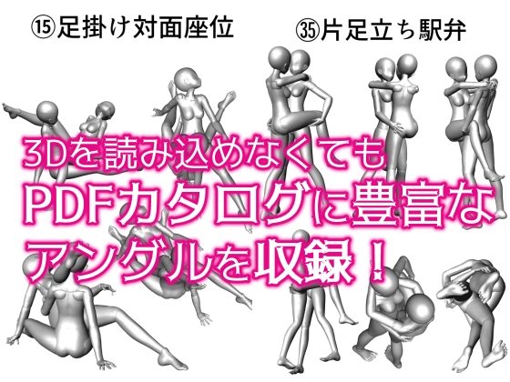 48手百合えっち3Dポーズ素体集【PDFカタログ(265P)付き】