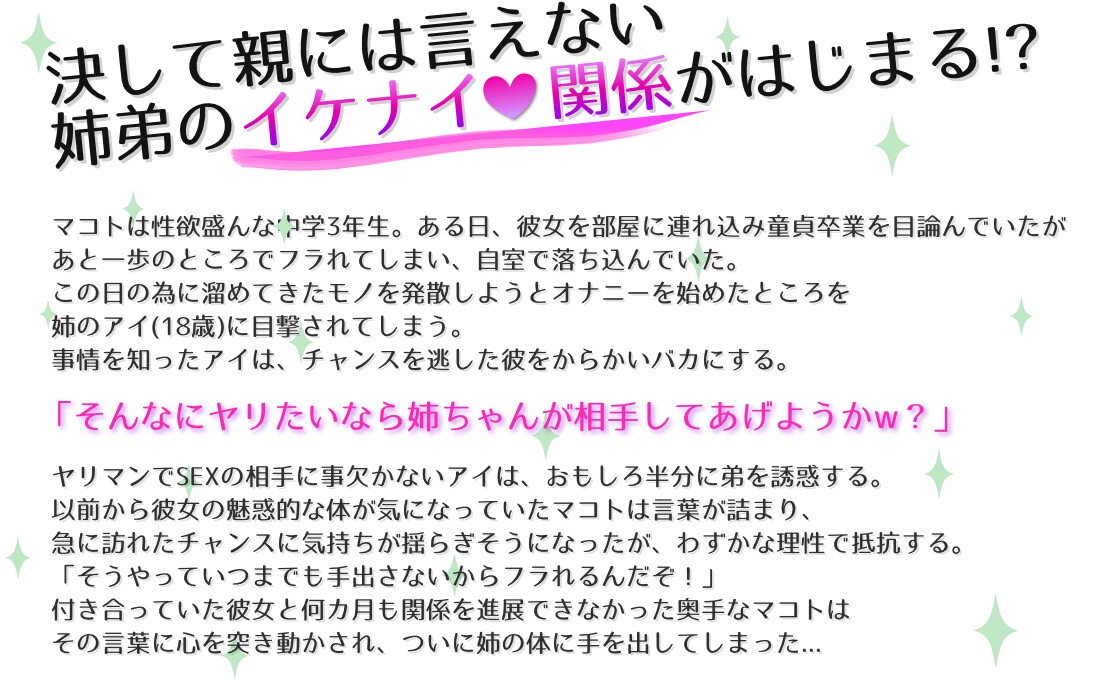 性愛と誠 ～僕はヤリマン姉のお●んこに何度も何度も射精した～