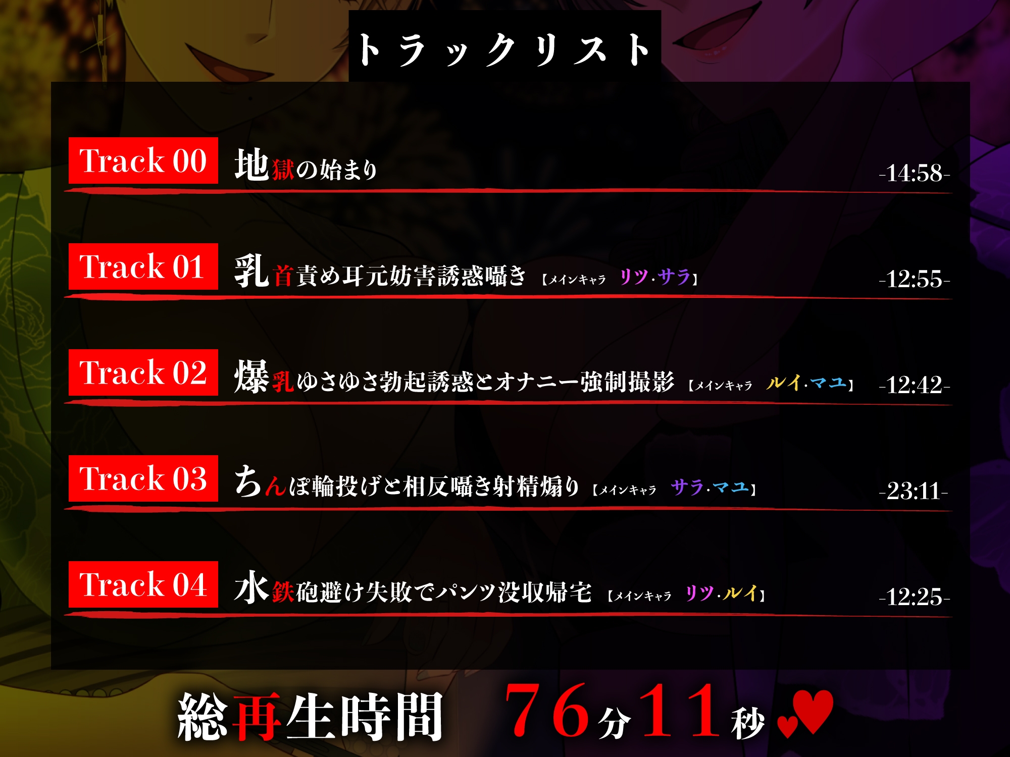 ✅7日間限定ミニトラック付き✅マゾ夏!勃起禁止の誘惑妨害✕人格否定罵倒【いじめっ子デカ女ギャル四人の財布係になれる夏祭り】