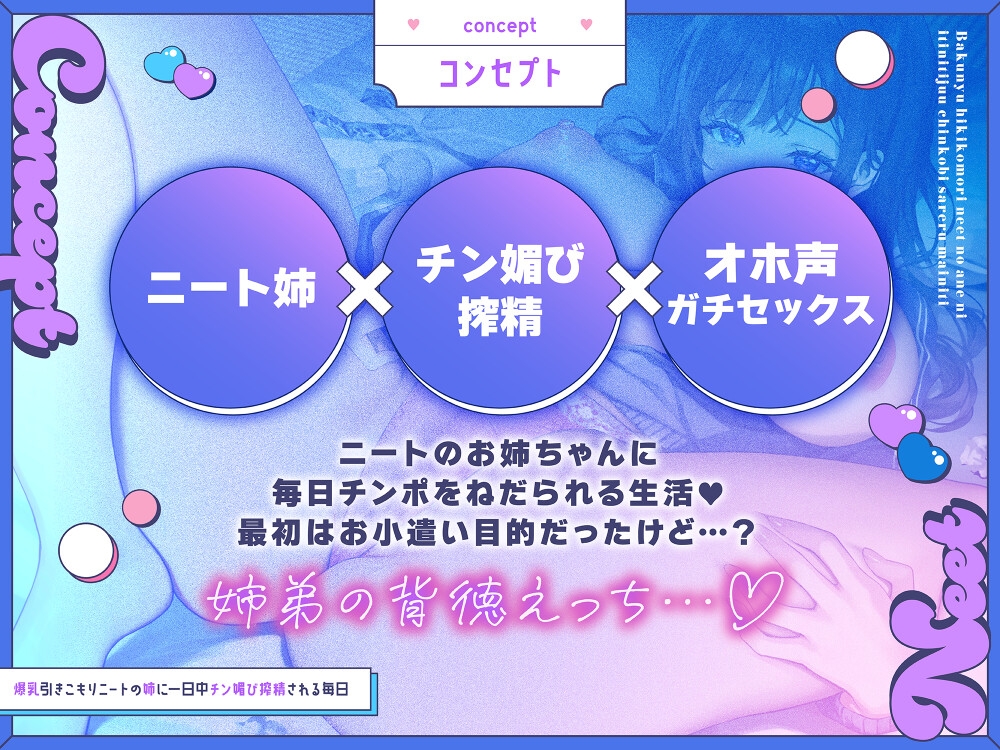 【11/8まで限定フリートーク特典&11/26まで25%OFF】爆乳引きこもりニートの姉に一日中チン媚び搾精される毎日