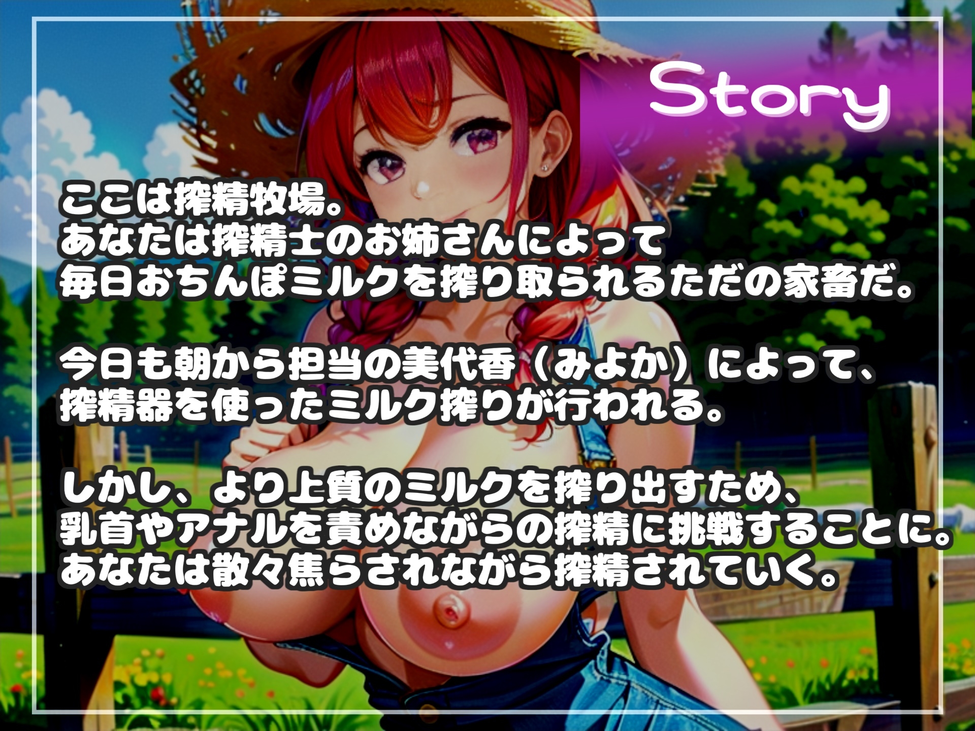 【おなサポげーむ】カウントゼロって言うまで出さないでください♪ 搾精士さん♀のミルキングパーラー編♪ 牧場の搾精家畜となり「永遠に」搾り取り続けられるお話