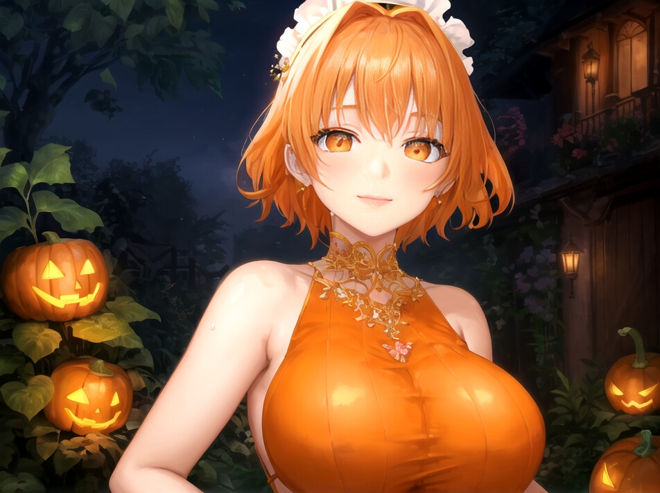 ドスケベお姉さんメイドと童貞坊ちゃんの秘密のハロウィンパーティー～私の特大パンプキンも召し上がれ♪～【巨乳/中出し/おねショタ】