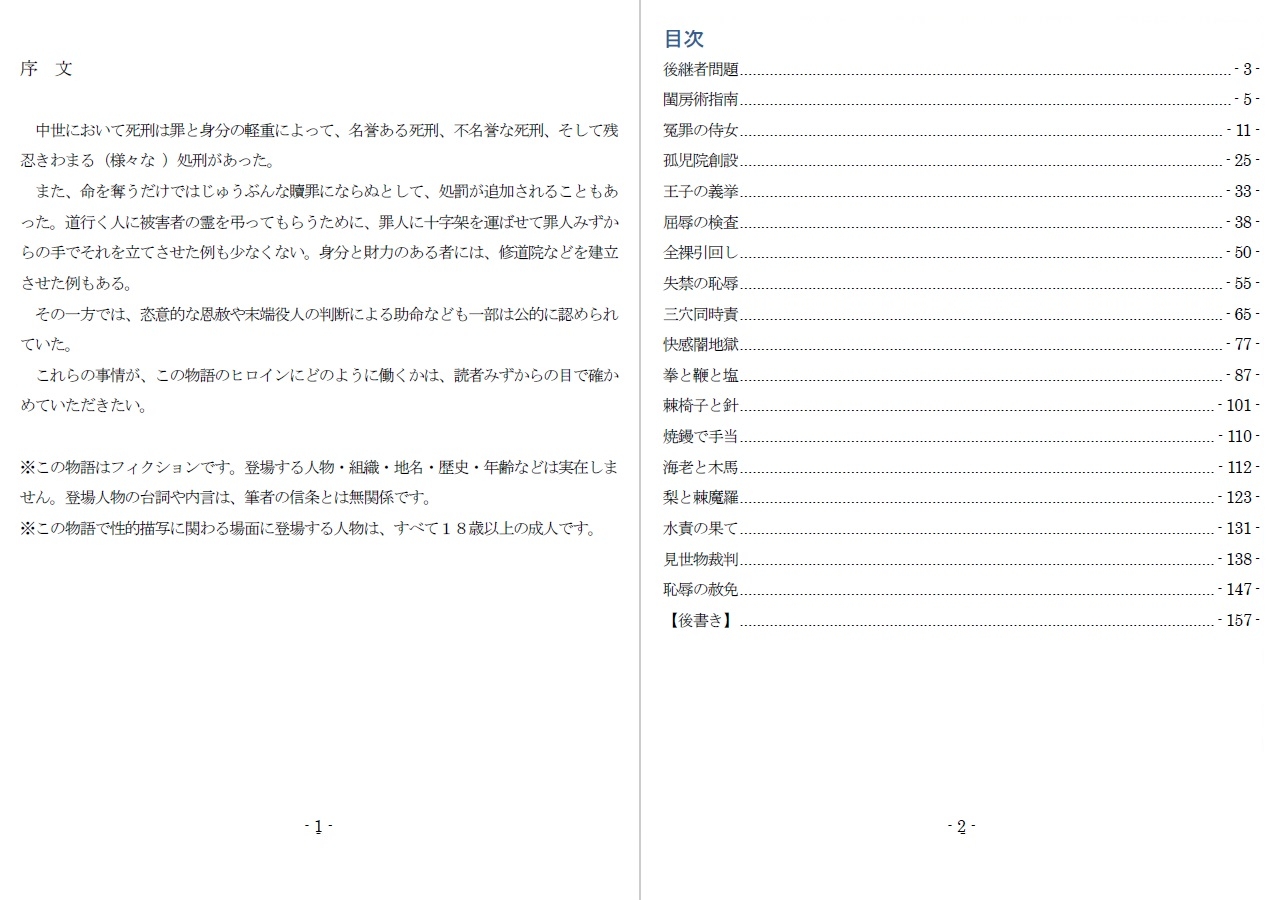 極刑王女への淫辱と拷責(黒)