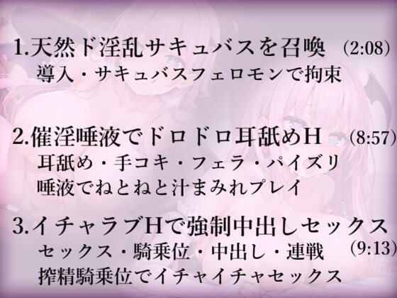 【耳舐めプレイ】天然可愛いド淫乱サキュバスのヌルヌル性交で強○搾精させられてしまいました。