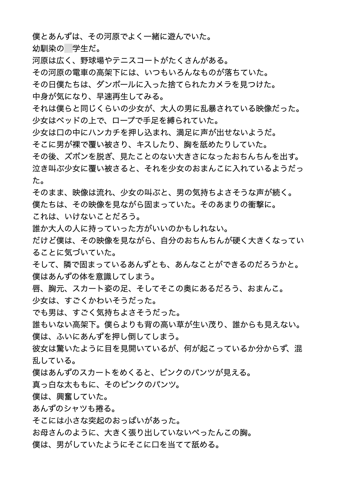 見つけた性犯罪の映像に、僕は興奮して【すぐに抜ける官能小説】