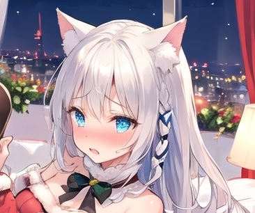 同棲ねこさんとのクリスマス03～白猫さんのお願い ヨル編