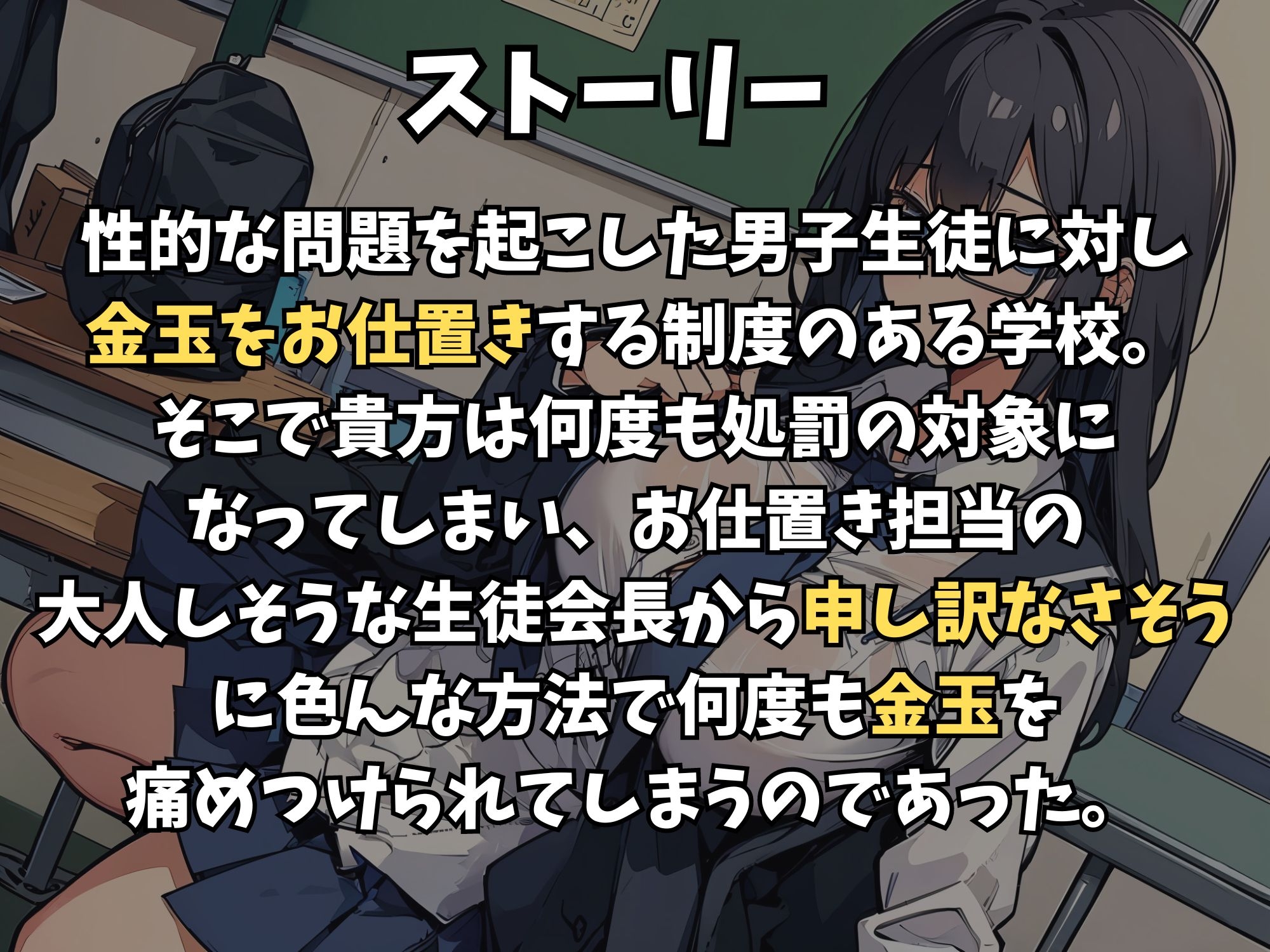 温厚生徒会長の優し過ぎる金玉責め不良更生～金玉痛いけど一緒に頑張ろうね～