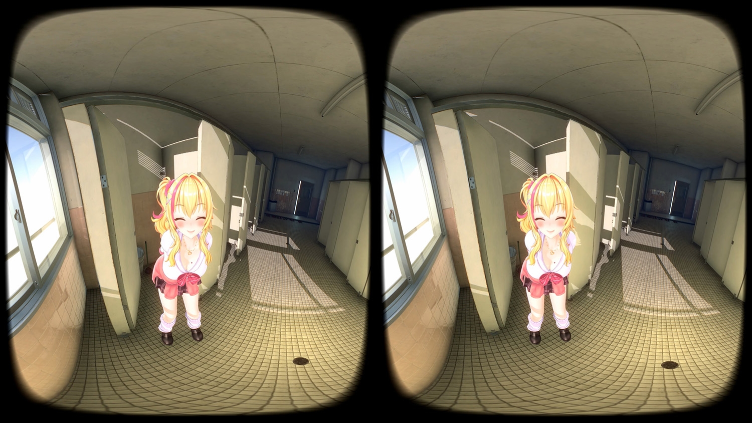 【4KVR 3Dエロアニメ】真昼に白濁を注いで 〜トイレでギャルとどすけべえっち〜【VRデバイス用】