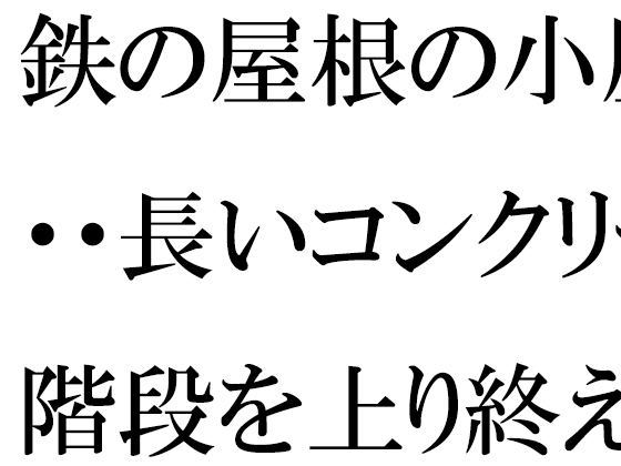 鉄の屋根の小屋・・・長いコンクリート階段を上り終えたあと現実の街へ