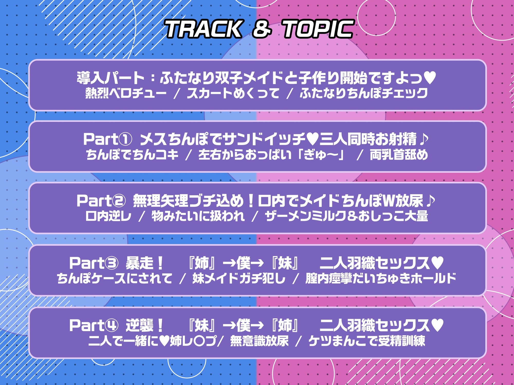 【ふたなり✖双子メイド✖三人で合体♂♀】『ふたなり』双子メイド姉妹の”ちんぽ”と”巨乳”でW密着☆オホ声乱交尾【逆アナル&逆レ〇プ】