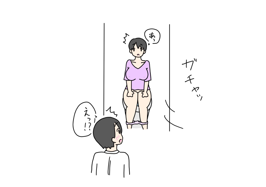 彼女のママとトイレで童貞卒業した