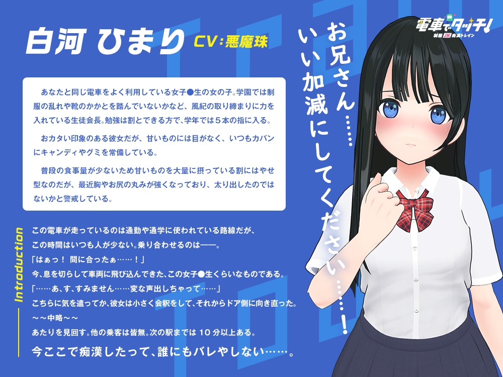 電車でタッチ!制服JK痴○トレイン