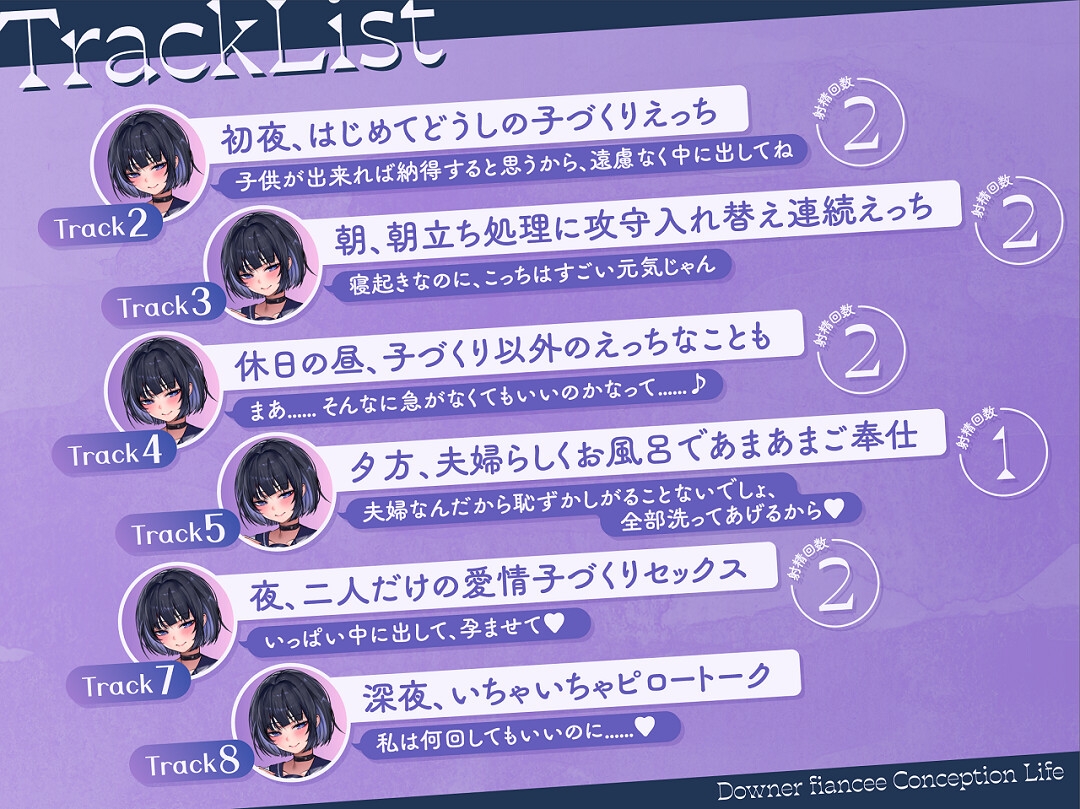 【孕ませ×吐息多め】寂しがり屋なダウナー許嫁と子づくり同棲生活～いっぱい中に出して、孕ませて?～【KU100/フォーリー】