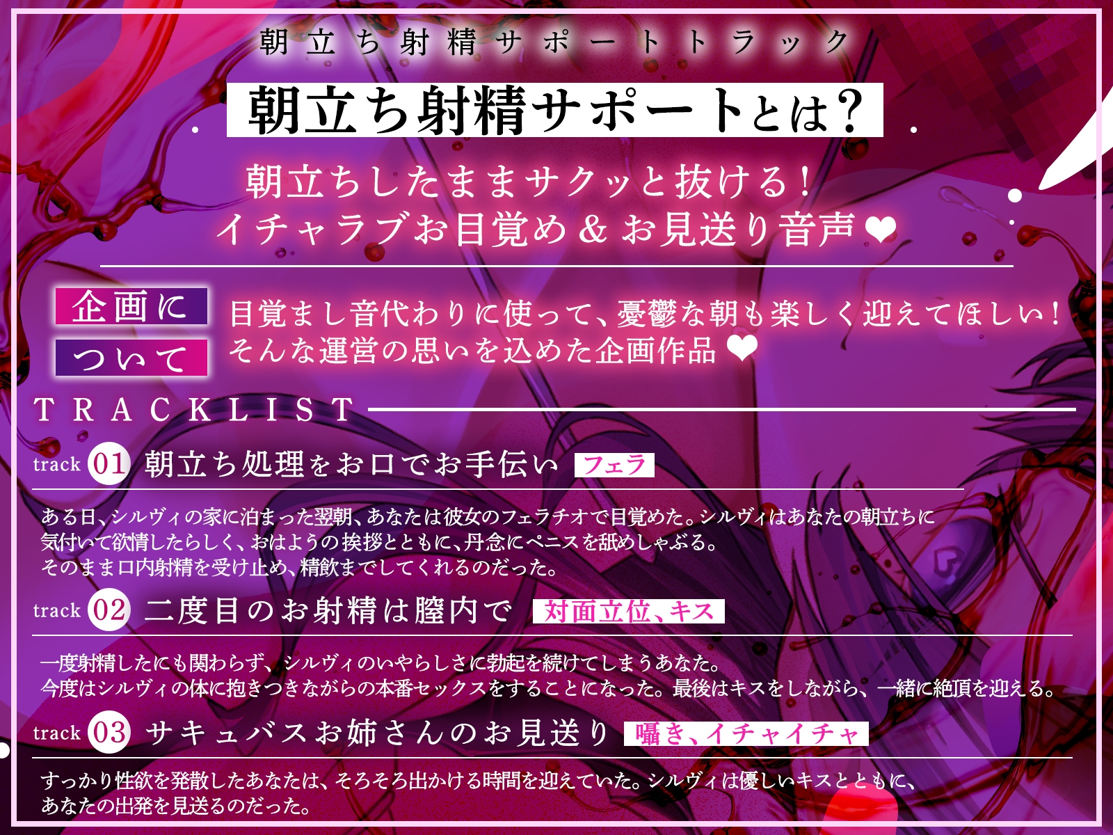 【発売開始から7日間限定=朝立ちサポート音声付き=】幼馴染のサキュバス家庭教師お姉ちゃんに『子作り交尾』の特別実習を受けるおはなし【KU100収録】