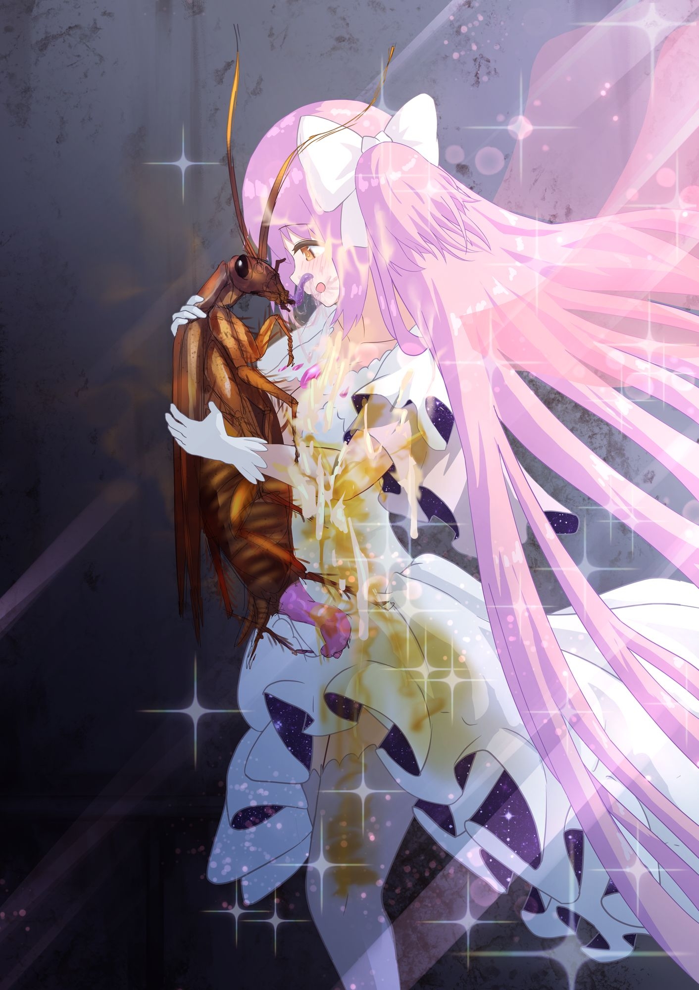 女神はゴキブリ魔物に一目惚れし、全肯定甘やかし子作りで害虫を産み増やす