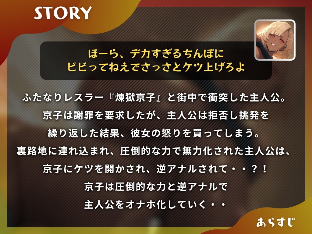 ふたなり最凶プロレスラーに逆アナルされて…メス堕ちオナホになるまで【ドM向け/KU100】
