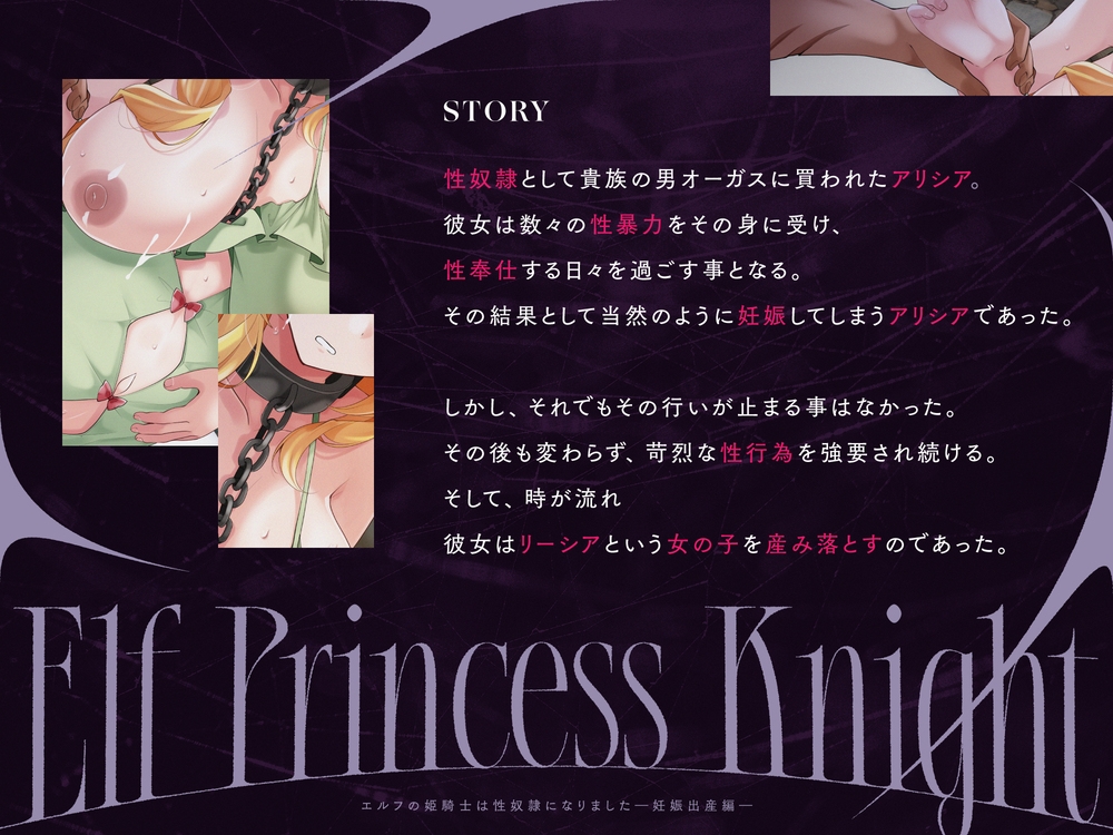 エルフの姫騎士は性奴○になりました～妊娠、出産編～