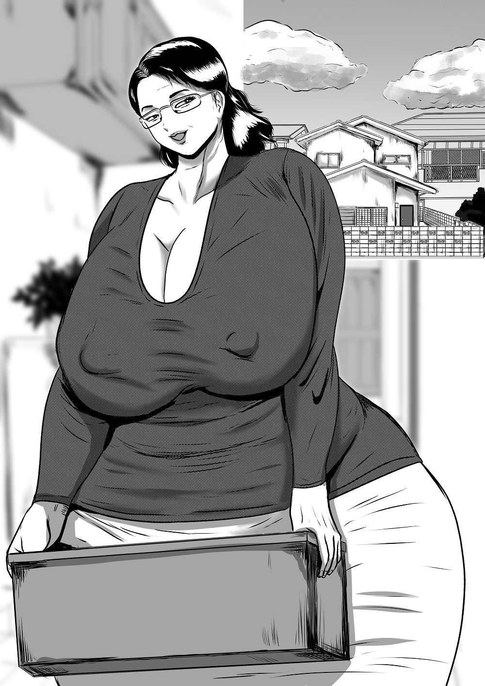 デカ尻 デカ乳 内職おばさん お孫さんの入学式に行く！