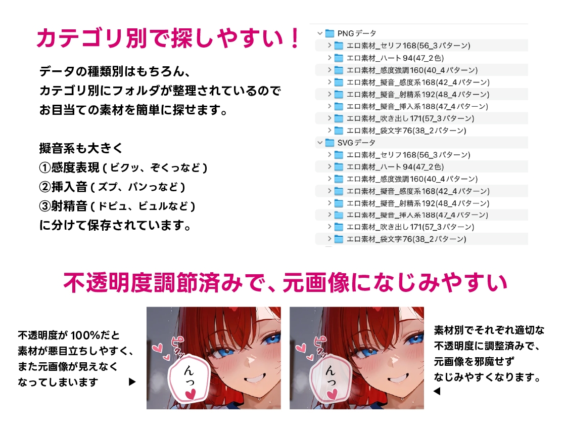 セリフ付きエロイラスト作成素材オールインワンパック【総収録データ数2,434点】