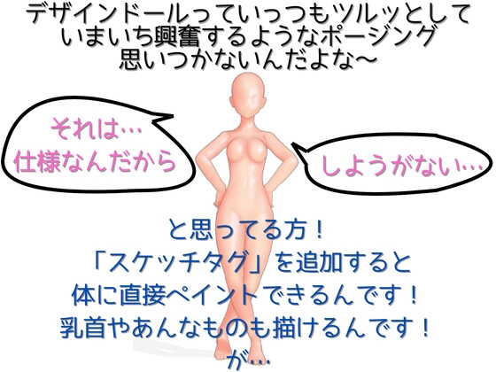 トップレスでポーズを湧き出そう(デザインドール用テクスチャ)