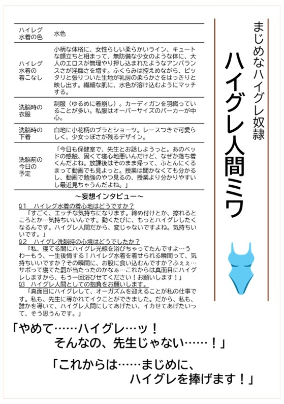 ハイグレに堕ちる学び舎 ～抗えぬ制服～