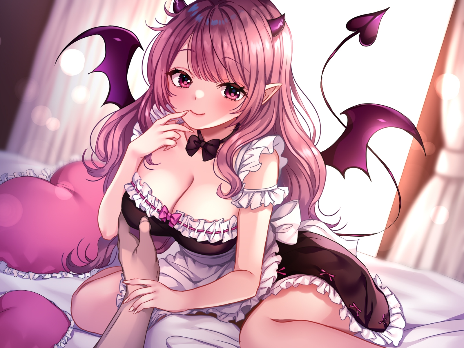 耳舐め大好きサキュバスメイドの居候甘々ご奉仕。甘えたがりでえっちな彼女と子作り純潔おま〇こ