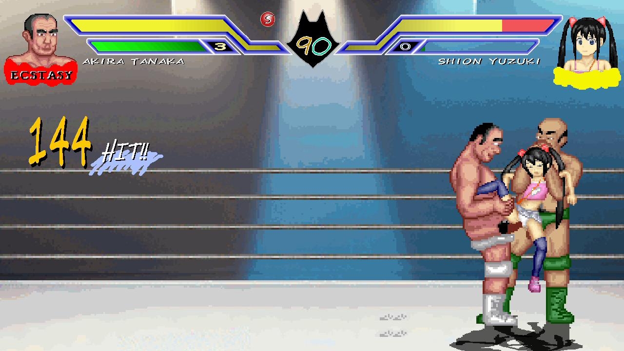 アイドルとオッサンのエッチなプロレス