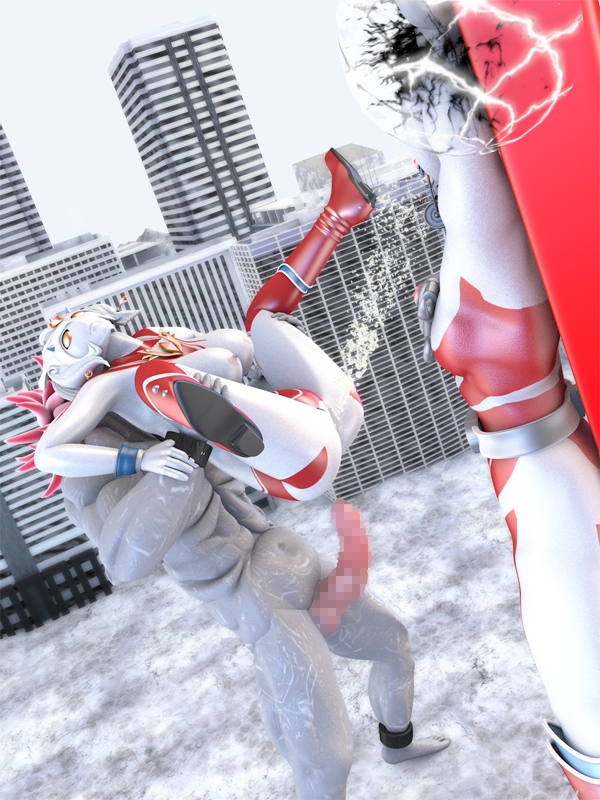 ブレイブママンVSユニコーン星人・夫の目の前で