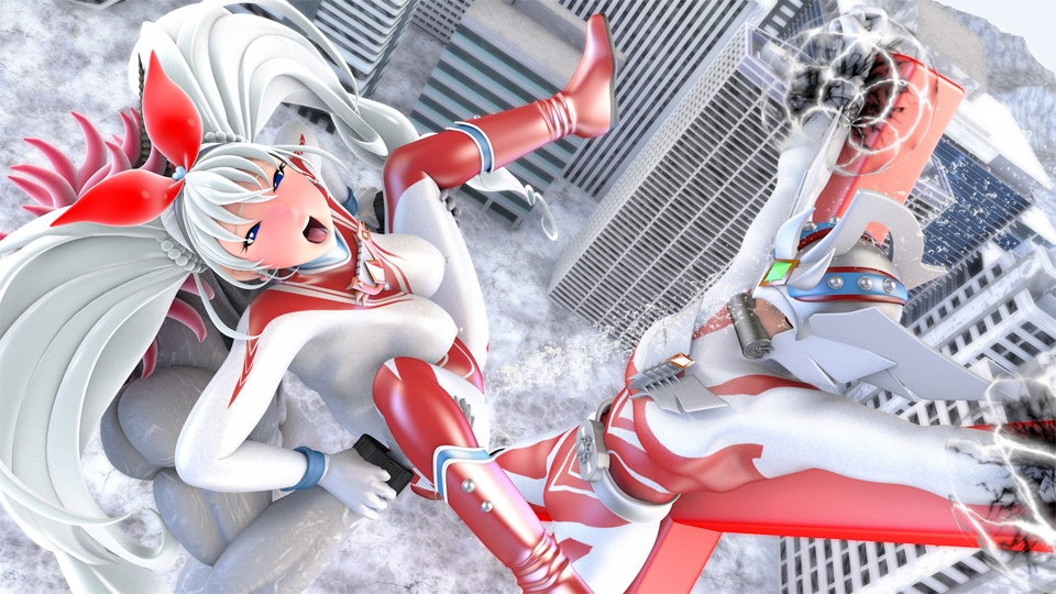 光の女神メロディナVSユニコーン星人・仲間の目の前で