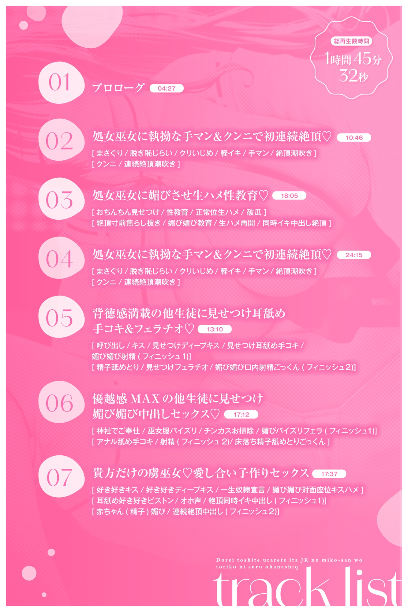 【媚び媚び性教育】奴○として売られていたJKの巫女さんを虜にするお話