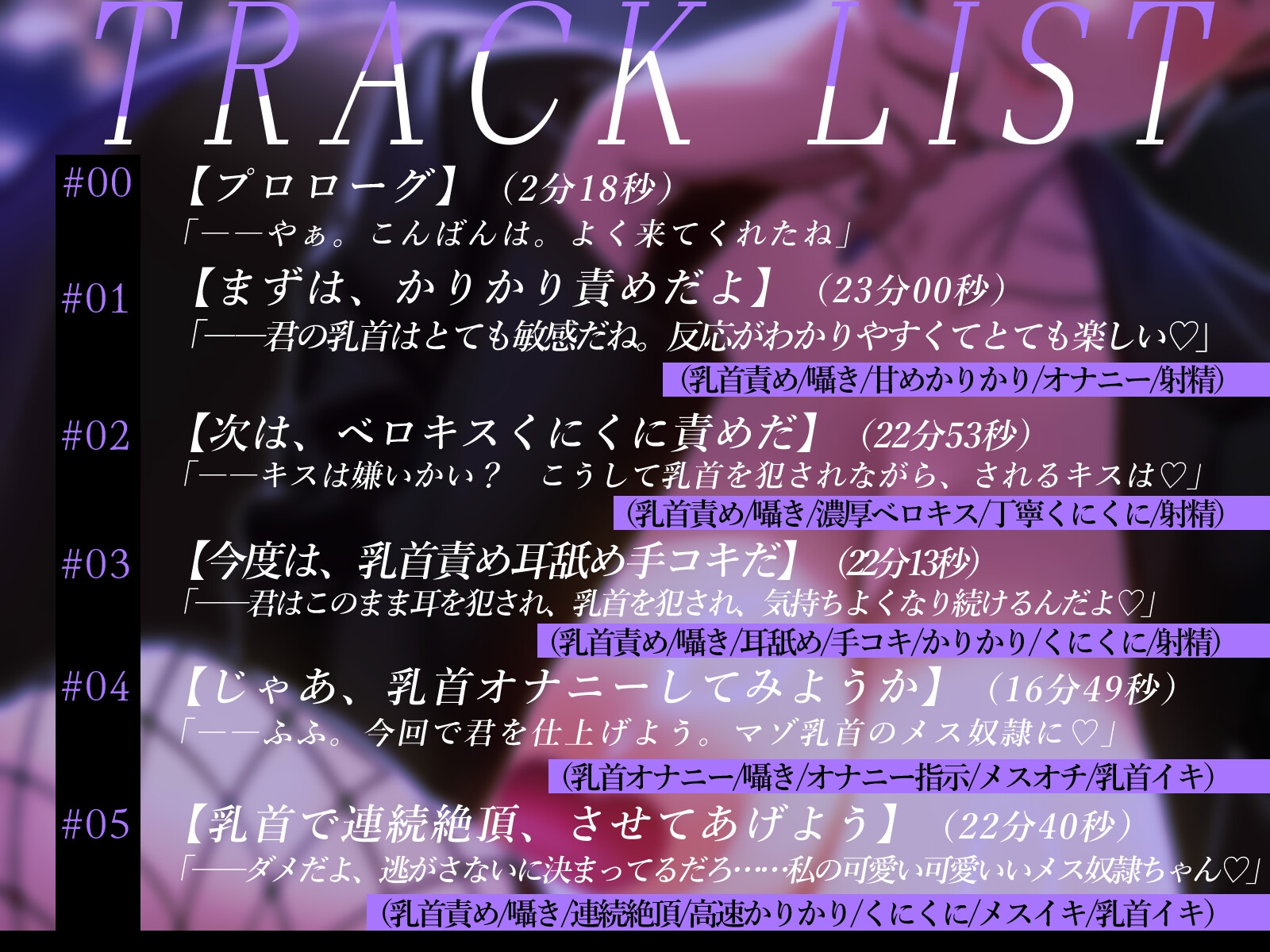 【乳首性感】 低音イケボお姉さんの乳首開発プログラム♡ ～イケメン女子の徹底的な乳首責めで堕とされる～