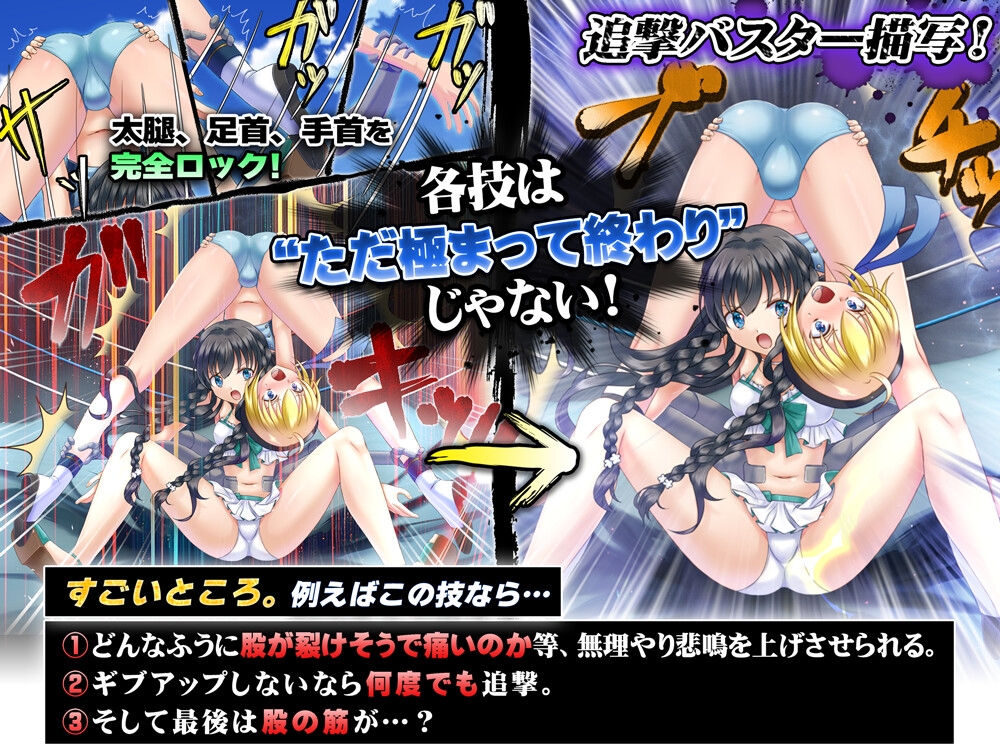 アークプリンセス・バスターグラディエイターズ エロプロレスでタッグマッチ！ 性器と肛門と股を徹底攻撃！